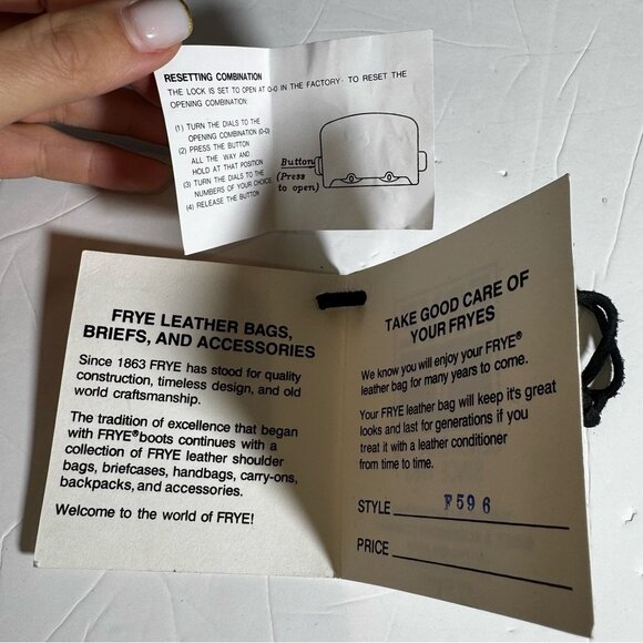 Frye Leather Briefcase Messenger Bag Black Laptop Corporate Quiet Luxury Unisex - Picture 14 of 16